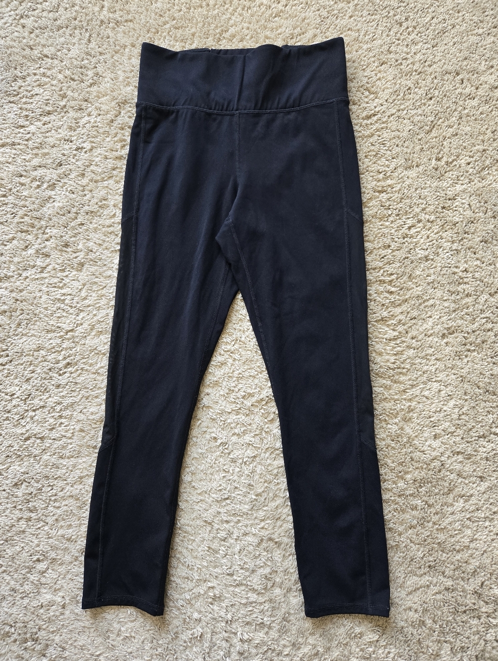 Four Laps Leggings Womens S Black Mesh Side